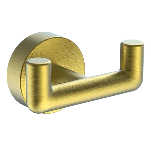 Крючок Raglo R320.052.03 двойной, сатин золотой Крючок Raglo R320.052.03 двойной, сатин золотой