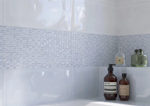 Плитка керамическая Cersanit Pudra мозаика голубой рельеф 20x44 PDG043 Плитка керамическая Cersanit Pudra мозаика голубой рельеф 20x44 PDG043