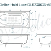 Ванна чугунная Delice Haiti Luxe 150х80 с антискользящим покрытием DLR230636-AS Ванна чугунная Delice Haiti Luxe 150х80 с антискользящим покрытием DLR230636-AS