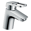 Картинка анонса товара «смеситель для раковины hansgrohe logis loop 70 coolstart, со сливным гарнитуром 71153000, хром»
