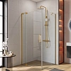 Душевой уголок CEZARES SLIDER-AH-1-90-90/100-C-BORO 90-100x90см стекло прозрачное, профиль брашированное золото Душевой уголок CEZARES SLIDER-AH-1-90-90/100-C-BORO 90-100x90см стекло прозрачное, профиль брашированное золото