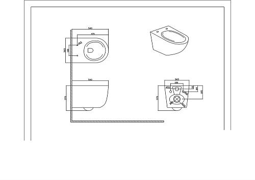 Унитаз подвесной Bravat Gina C21172UW-ENG с сиденьем Унитаз подвесной Bravat Gina C21172UW-ENG с сиденьем