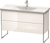 Картинка анонса товара «тумба под раковину duravit xsquare xs446302222 напольная 121 см белая глянцевый»