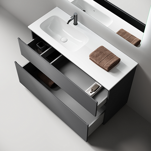 Тумба под раковину SANCOS Folk Floor FL120FLGS левая 1190х445х850 Grey soft, напольная Тумба под раковину SANCOS Folk Floor FL120FLGS левая 1190х445х850 Grey soft, напольная