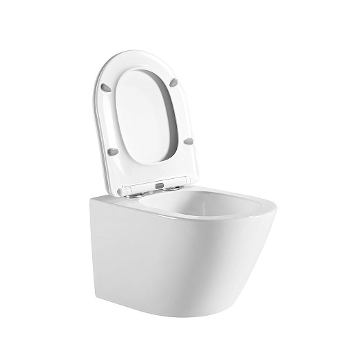 Унитаз подвесной Vincea One VT1-29 безободковый Tornado, белый, ультратонкое сиденье soft-close Унитаз подвесной Vincea One VT1-29 безободковый Tornado, белый, ультратонкое сиденье soft-close