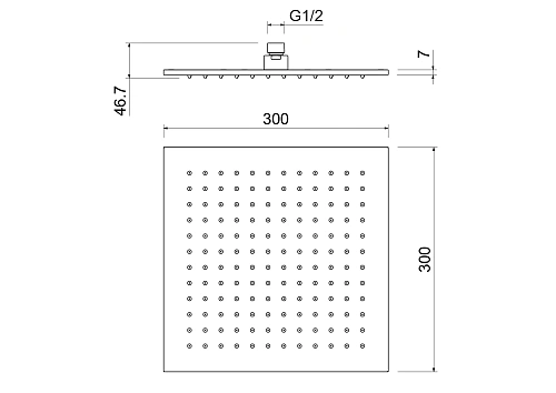 Верхний душ Aquatek AQ2078MB Черный матовый Верхний душ Aquatek AQ2078MB Черный матовый