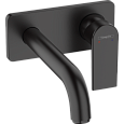 Смеситель для раковины Hansgrohe Vernis Shape настенный, излив 20,4 71578670, матовый черный Смеситель для раковины Hansgrohe Vernis Shape настенный, излив 20,4 71578670, матовый черный