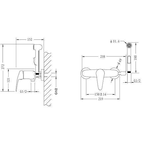 Гигиенический душ Lemark Linara LM0418C, хром Гигиенический душ Lemark Linara LM0418C, хром