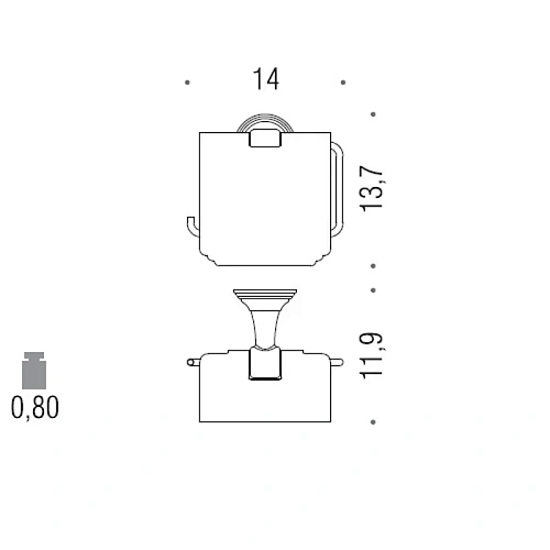 Держатель туалетной бумаги Colombo Hermitage B3391.CR с крышкой, хром Держатель туалетной бумаги Colombo Hermitage B3391.CR с крышкой, хром