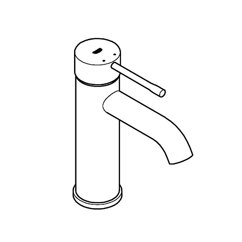 Смеситель для раковины GROHE Essence+ (23590001) с низким изливом, хром Смеситель для раковины GROHE Essence+ (23590001) с низким изливом, хром