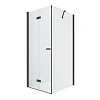 Душевой уголок NEW TRENDY NEW SOLEO BLACK L 80x120x195 D-0234A/D-0149B (черный)
