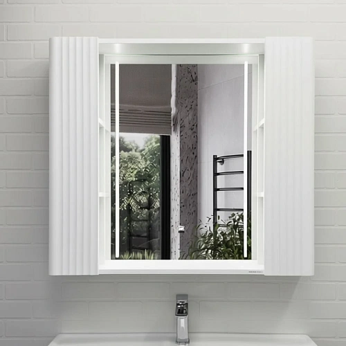 Зеркальный шкаф Comforty Ангара-90 00-00019941 белое, с LED подсветкой и антизапотеванием Зеркальный шкаф Comforty Ангара-90 00-00019941 белое, с LED подсветкой и антизапотеванием