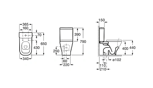 Чаша напольного унитаза Roca The Gap 342478000 Чаша напольного унитаза Roca The Gap 342478000