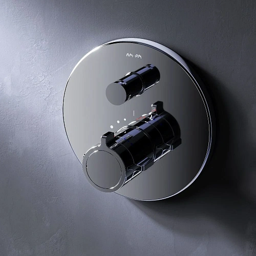 Смеситель для душа AM.PM X-Joy F85A45600 встраиваемый с термостатом на 2 потребителя, хром Смеситель для душа AM.PM X-Joy F85A45600 встраиваемый с термостатом на 2 потребителя, хром
