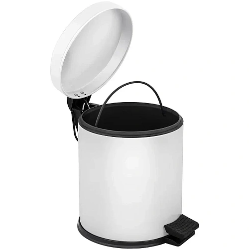 Корзина для мусора BERGES для мусора с педалью 5 л, белое 122001 Корзина для мусора BERGES для мусора с педалью 5 л, белое 122001