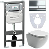 Картинка анонса товара «комплект унитаза ceramica nova metropol rimless cn4002 c шумоизоляцией cn1000 инсталляцией envision клавишей смыва flat хром и креплениями cn1002ch»