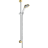 Картинка анонса товара «душевой гарнитур hansgrohe raindance classic 100 air 3 jet unica classic 27841090, хром/золото»