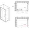 Душевой уголок ABBER Schwarzer Diamant AG30170MH-S60M 170x60 см универсальный, профиль хром, стекло матовое Душевой уголок ABBER Schwarzer Diamant AG30170MH-S60M 170x60 см универсальный, профиль хром, стекло матовое
