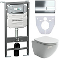 Детальная картинка товара «комплект унитаза ceramica nova metropol rimless cn4002 c шумоизоляцией cn1000 инсталляцией envision клавишей смыва flat хром и креплениями cn1002ch»