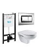 Комплект Roca Victoria Pack 893100000 Унитаз подвесной , инсталляция , кнопка смыва , сиденье