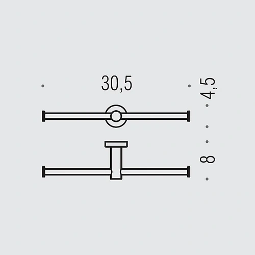 Держатель туалетной бумаги Colombo Plus W4990.NM двойной, черный матовый Держатель туалетной бумаги Colombo Plus W4990.NM двойной, черный матовый