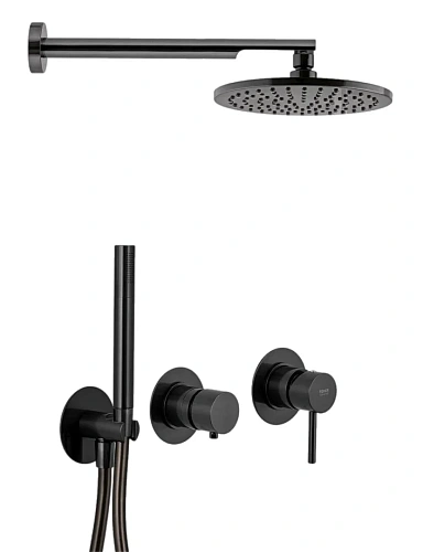 Душевая система Remer X Style X96S02OCFP, черный брашированный хром Душевая система Remer X Style X96S02OCFP, черный брашированный хром