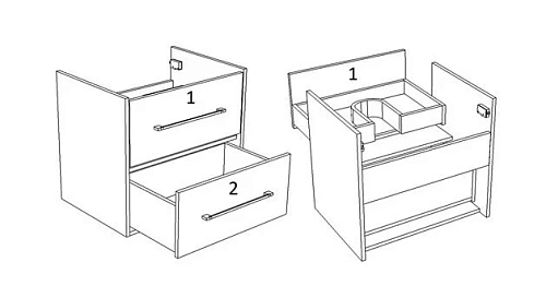 Тумба под раковину Corozo подвесная Гольф 65, сонома, Оскар 65 SD-00000312 Тумба под раковину Corozo подвесная Гольф 65, сонома, Оскар 65 SD-00000312