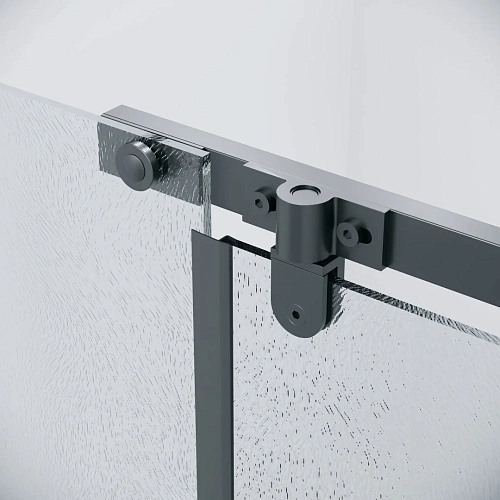 Душевая дверь GROSSMAN Pragma 100.K33.03.100.21.02 (100x195) черный матовый, стекло шиншилла Душевая дверь GROSSMAN Pragma 100.K33.03.100.21.02 (100x195) черный матовый, стекло шиншилла