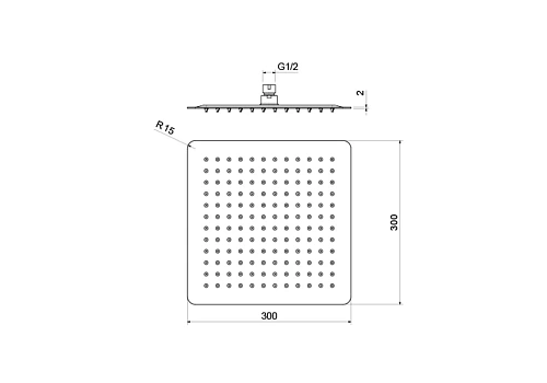 Верхний душ Aquatek AQ2074MB Черный матовый Верхний душ Aquatek AQ2074MB Черный матовый