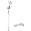 Картинка анонса товара «душевой гарнитур hansgrohe showertablet select 300/raindance select e 120 3jet/combi 27027000, хром»