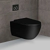 Унитаз подвесной Vincea Evo VT1-34MB безободковый, матовый черный, ультратонкое soft-close сиденье