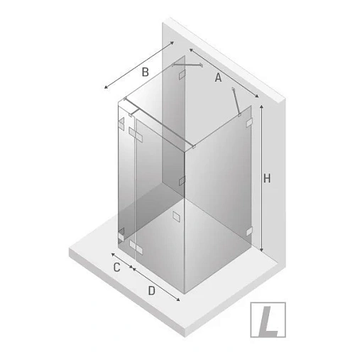 Душевой уголок NEW TRENDY EVENTA L 90x90x200 EXK-4579 (хром) Душевой уголок NEW TRENDY EVENTA L 90x90x200 EXK-4579 (хром)