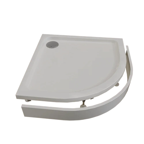 Душевой уголок Radomir Берген RD 80х80 1-03-1-0-0-3490 радиальный, стекло прозрачное, поддон с каркасом и сифоном хром, профиль белый Душевой уголок Radomir Берген RD 80х80 1-03-1-0-0-3490 радиальный, стекло прозрачное, поддон с каркасом и сифоном хром, профиль белый