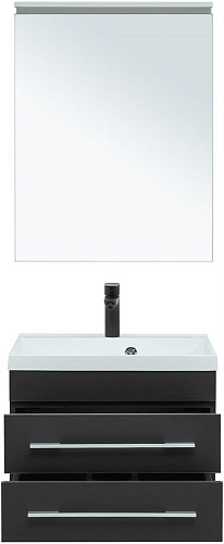 Тумба под раковину Aquanet Верона 58 New черный матовый 00272428 Тумба под раковину Aquanet Верона 58 New черный матовый 00272428