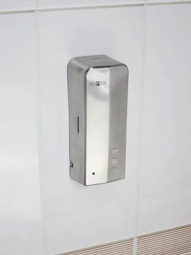 Дозатор жидкого мыла Nofer Automativ Evo 03039.S, хром матовый Дозатор жидкого мыла Nofer Automativ Evo 03039.S, хром матовый
