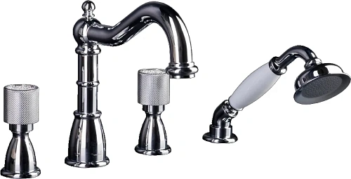 Смеситель на борт ванны Boheme ROYAL 396-Royal 4 отверстия, хром Смеситель на борт ванны Boheme ROYAL 396-Royal 4 отверстия, хром