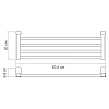 Полка WasserKRAFT Leine K-5011WHITE для полотенец белый/хром Полка WasserKRAFT Leine K-5011WHITE для полотенец белый/хром