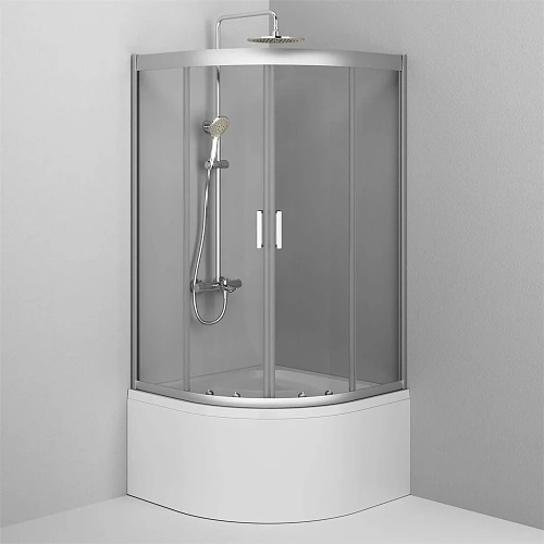 Душевой уголок AM.PM Gem W90G-401A090WT 90х90,стекло прозрачное,профиль мат. серебро,без поддона Душевой уголок AM.PM Gem W90G-401A090WT 90х90,стекло прозрачное,профиль мат. серебро,без поддона