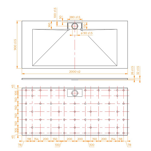 Душевой поддон RGW SMC TKS-W 900x2000 мм 553802920-01 прямоугольный белый Душевой поддон RGW SMC TKS-W 900x2000 мм 553802920-01 прямоугольный белый