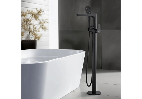 Смеситель для ванны Aquatek БЕТТА AQ1145MB Черный матовый, напольный Смеситель для ванны Aquatek БЕТТА AQ1145MB Черный матовый, напольный