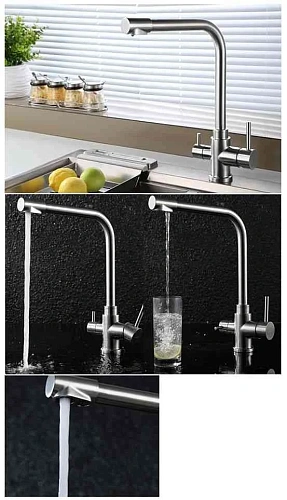 Смеситель для кухни BelBagno BB-LAM15-IN сатин Смеситель для кухни BelBagno BB-LAM15-IN сатин