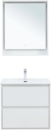 Тумба под раковину Aquanet Милан 70 белый глянец 00336368 подвесная Тумба под раковину Aquanet Милан 70 белый глянец 00336368 подвесная