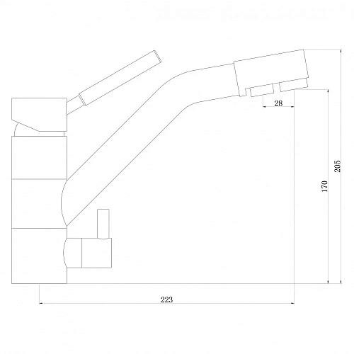 Смеситель для кухни Swedbe Selene Plus 8442 с каналом для подключения фильтра Смеситель для кухни Swedbe Selene Plus 8442 с каналом для подключения фильтра