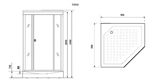 Душевая кабина Niagara Luxe NG-7701DG (900x900х2100) низкий поддон (15см) стенки золото Душевая кабина Niagara Luxe NG-7701DG (900x900х2100) низкий поддон (15см) стенки золото