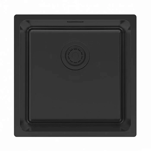 Кухонная мойка Paulmark YUNI 44 UN YU44-MBN, матовый черный NANO-PVD, 440х440мм Кухонная мойка Paulmark YUNI 44 UN YU44-MBN, матовый черный NANO-PVD, 440х440мм