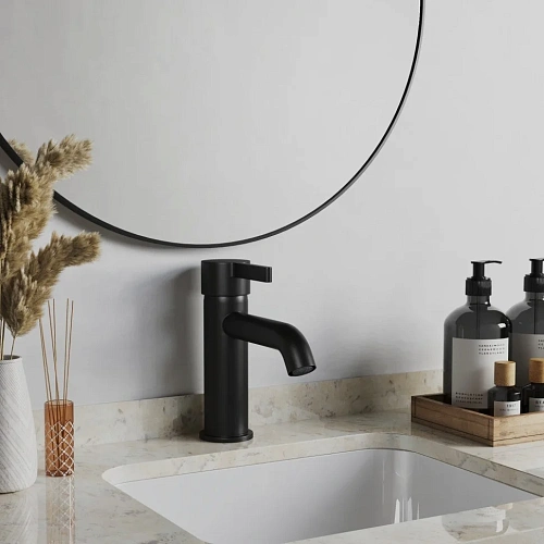 Смеситель для раковины Paini Brera 74PZ205O без донного клапана, черный матовый PVD Смеситель для раковины Paini Brera 74PZ205O без донного клапана, черный матовый PVD