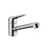 Смеситель для кухни Hansgrohe 100, CoolStart, EcoSmart, 1jet 71809000, хром