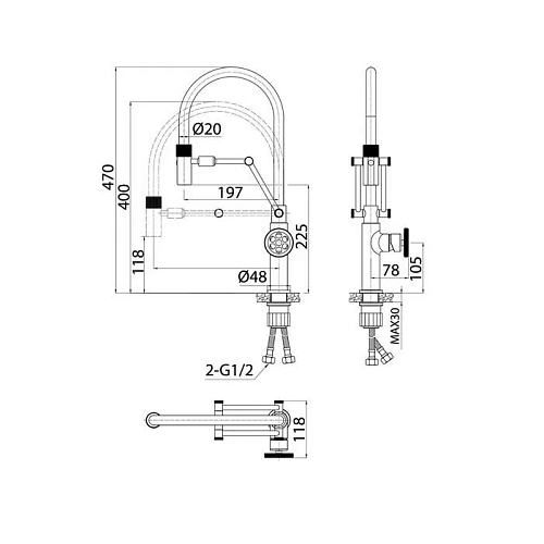 Смеситель для кухни Iddis Grange (GRABLFLi05) с гибким изливом Смеситель для кухни Iddis Grange (GRABLFLi05) с гибким изливом