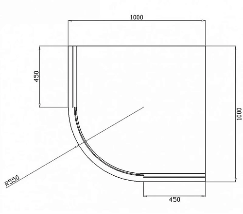 Душевой уголок BERGES SOLO R 1000х1000 061120 Душевой уголок BERGES SOLO R 1000х1000 061120