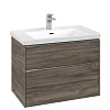 Картинка анонса товара «тумба под раковину villeroy &amp; boch subway 3.0 с подсветкой stone oak / stone oak c574l0rk»